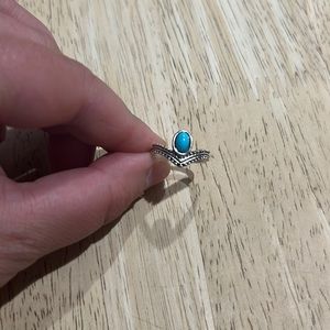5 for $10 Silver ring with blue stone